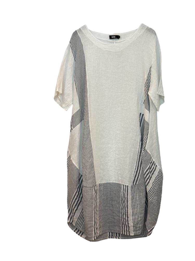 luftiges sommerkleid mit streifenmuster 91868 - MB Style