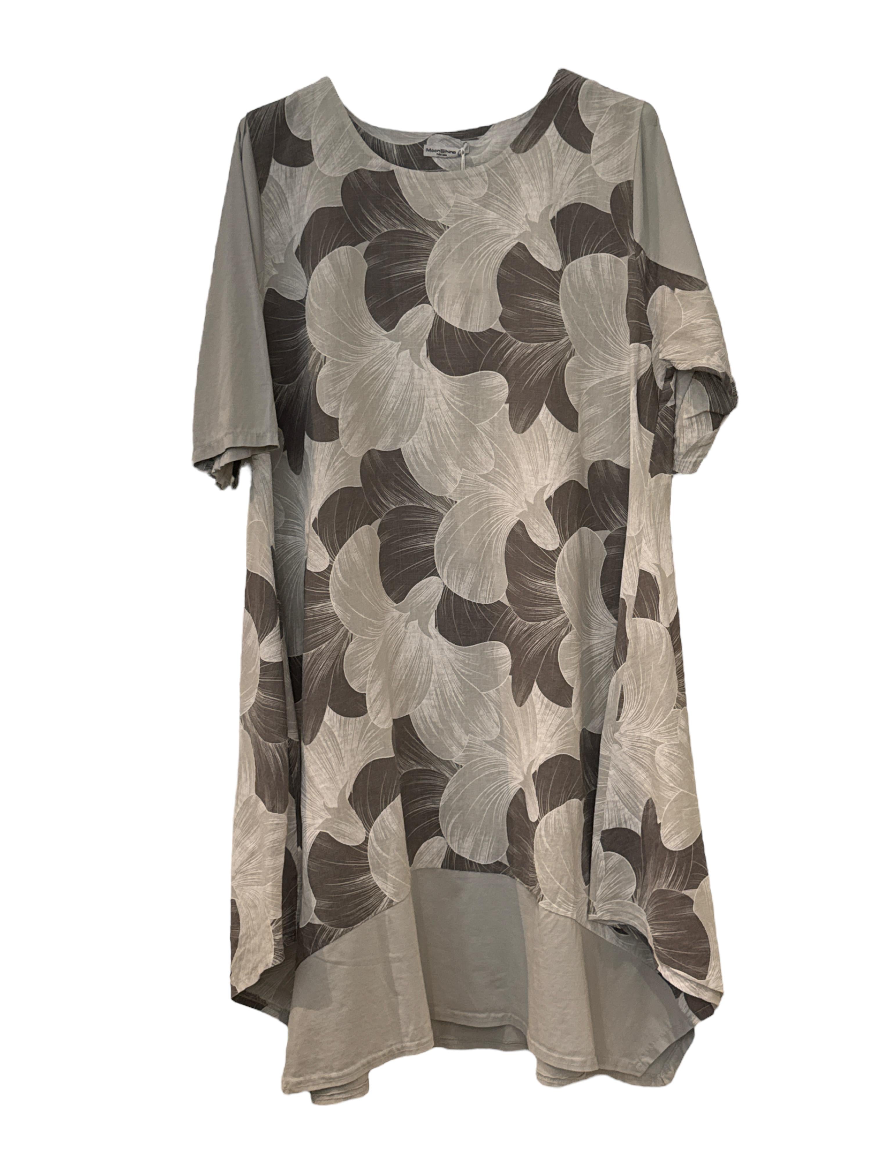 linen viskose blumenkleid 24216 - Moonshine