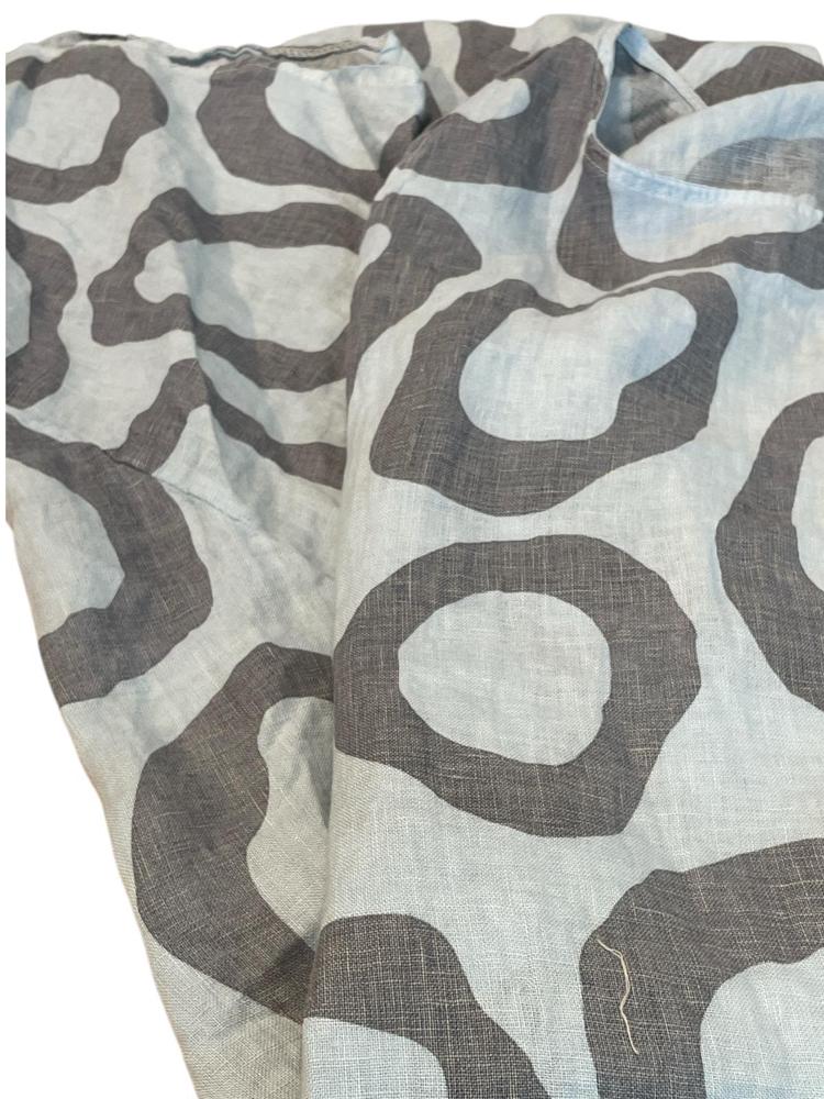 linen sommerkleid mit print 6521 - Moonshine