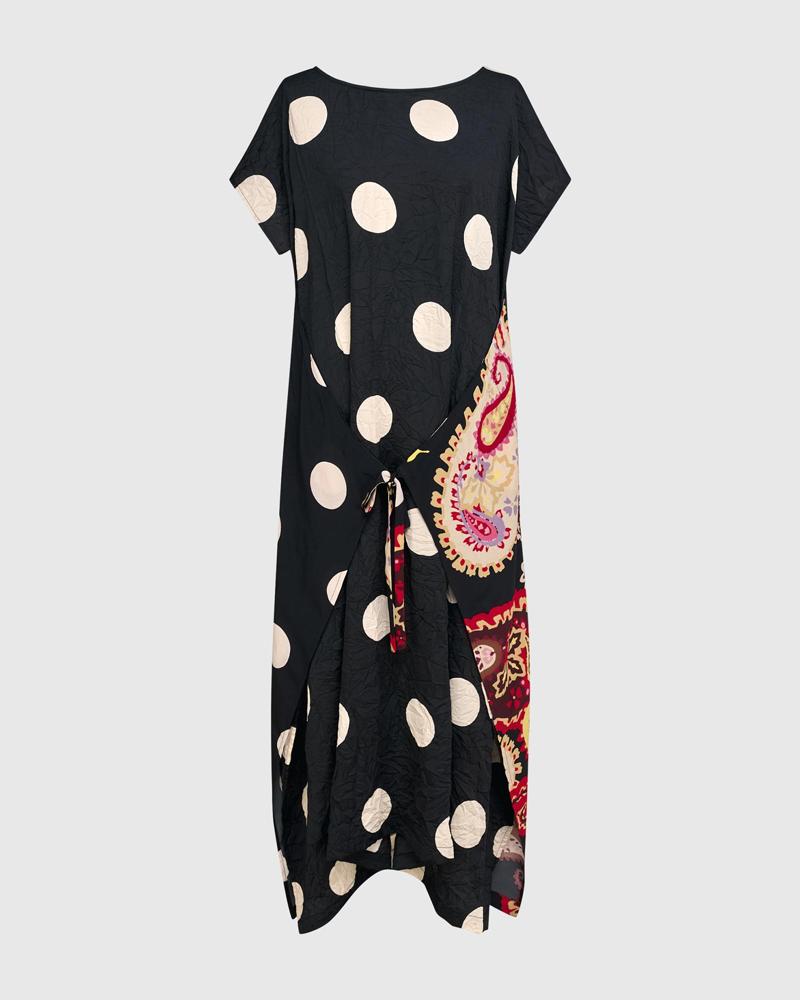 maxikleid mit dekorativem paisleymuster ed277 - Alembika
