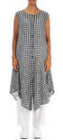 linen karierte tunika/kleid 5782-l411 - Grizas