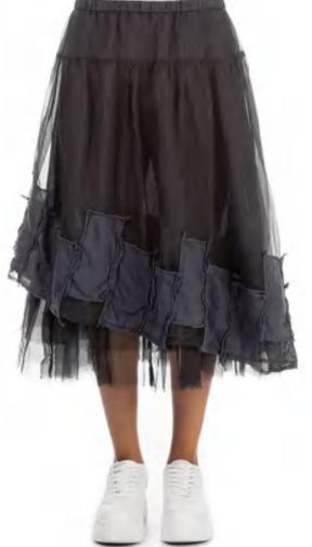 seidener eleganter midi-rock 4455-s153-s302 - Grizas