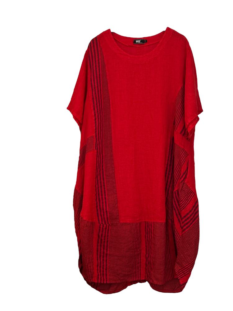 luftiges sommerkleid mit streifenmuster 91868 - MB Style