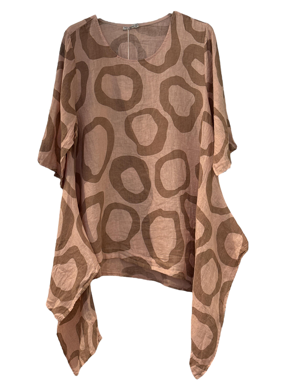 linen print shirt 6540 - Moonshine
