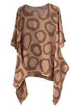 linen print shirt 6540 - Moonshine