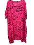 viscosekleid mit schriftzug 92019 - MB Style